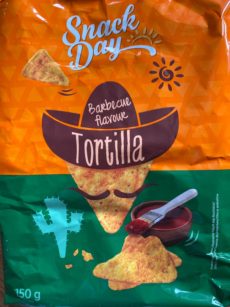 Snack day tortilla chips bbq - kalória, kJ és tápértékek