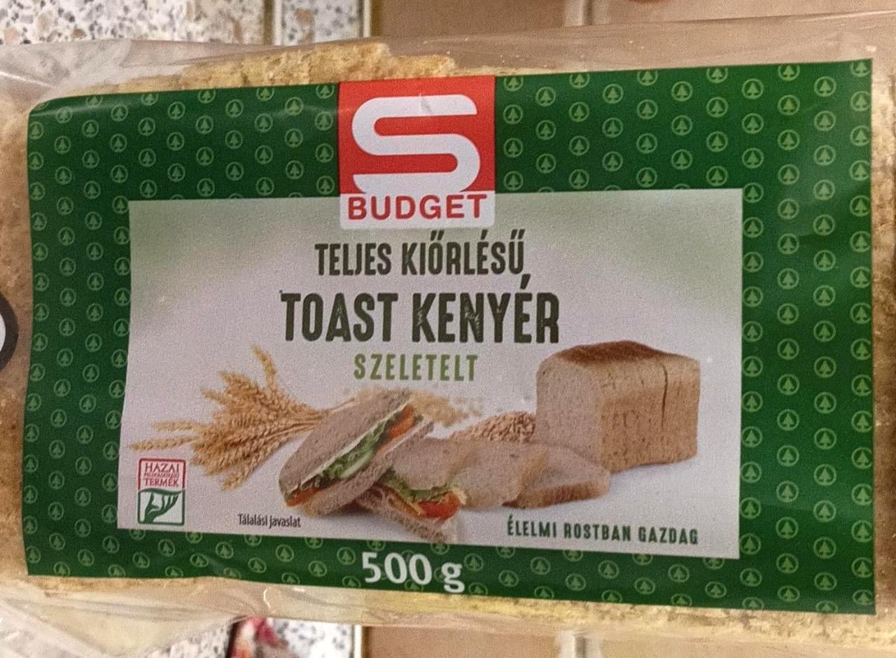 Képek - Teljes kiőrlésű toast kenyér élelmi rostban gazdag S Budget