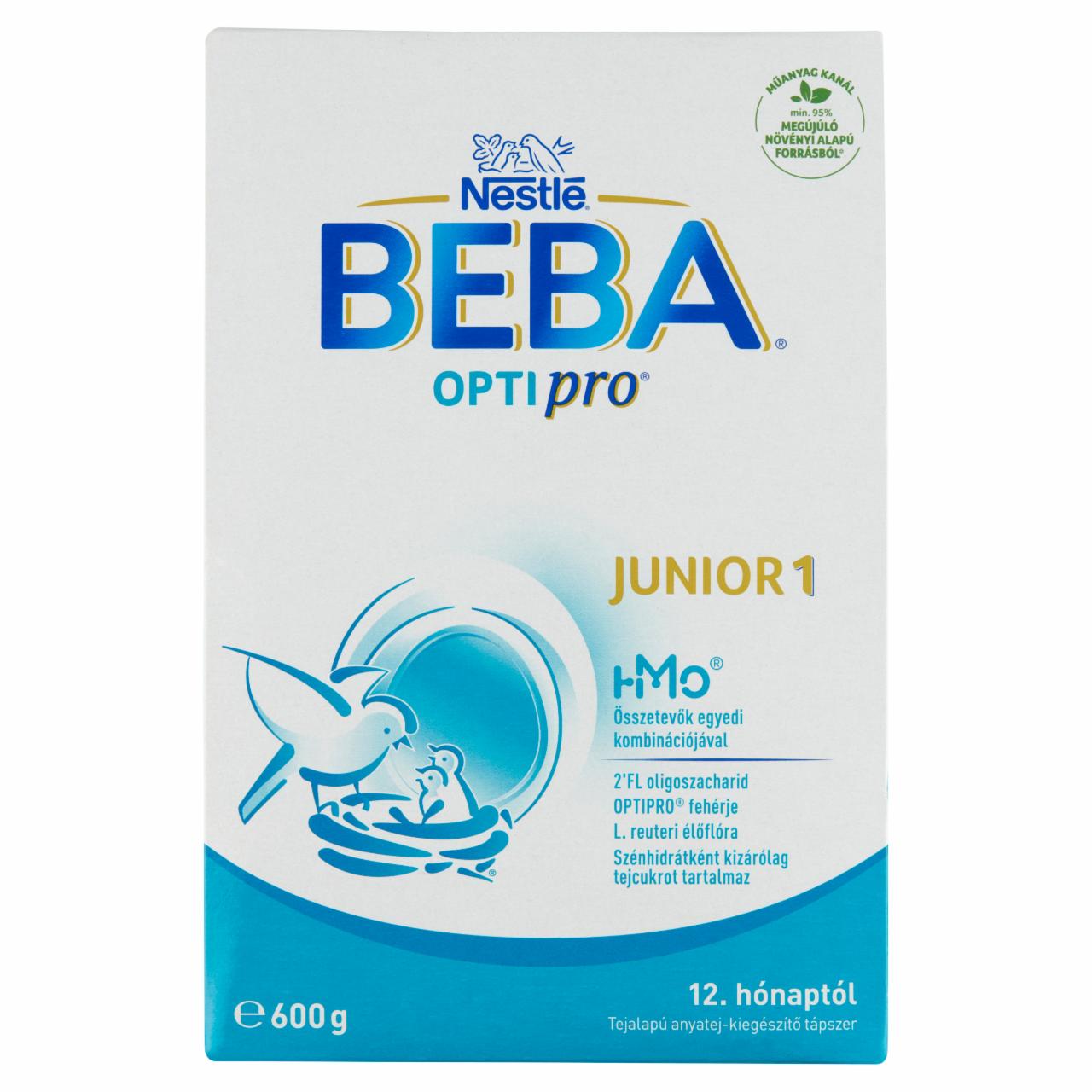 Képek - Beba Optipro Junior 1 tejalapú anyatej-kiegészítő tápszer 12. hónapos kortól 2 x 300 g (600 g)