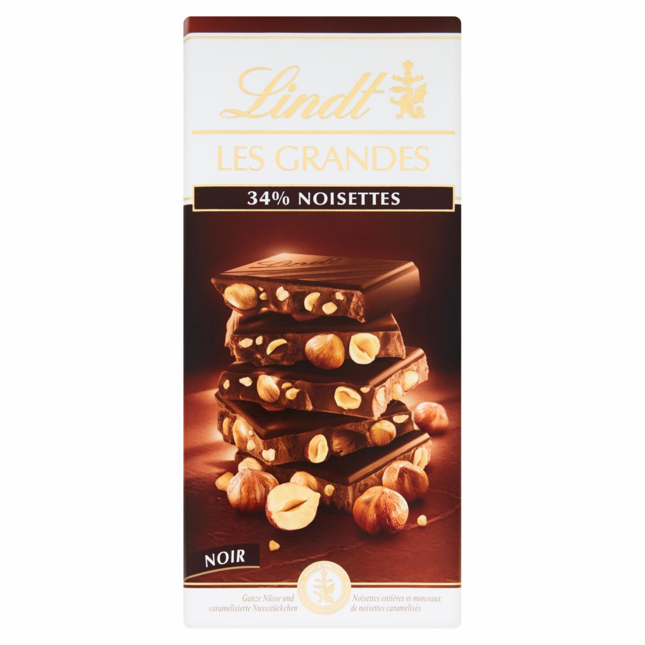 Képek - Lindt Les Grandes mogyorós svájci étcsokoládé 150 g