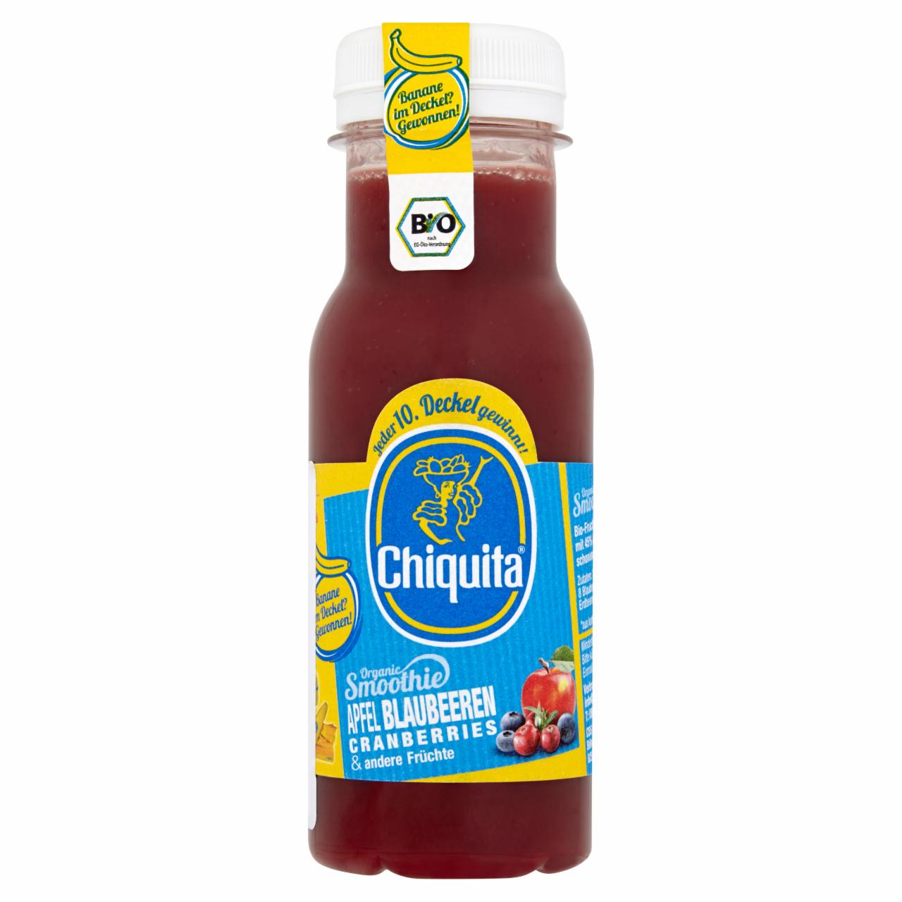 Képek - Chiquita BIO smoothie alma, fekete áfonya, tőzegáfonya és más gyümölcsök 200 ml