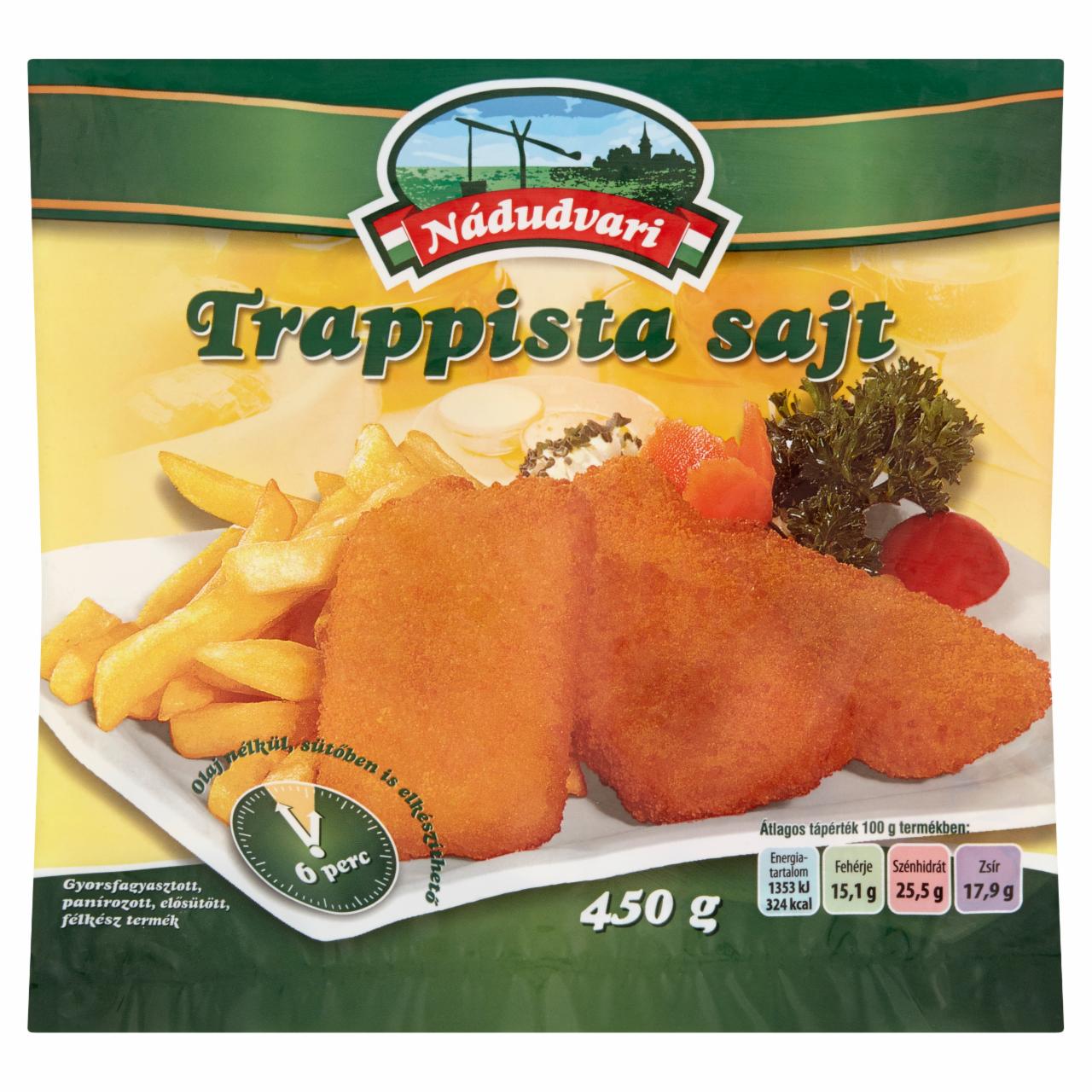 Képek - Nádudvari gyorsfagyasztott, panírozott, elősütött, félkész trappista sajt 450 g