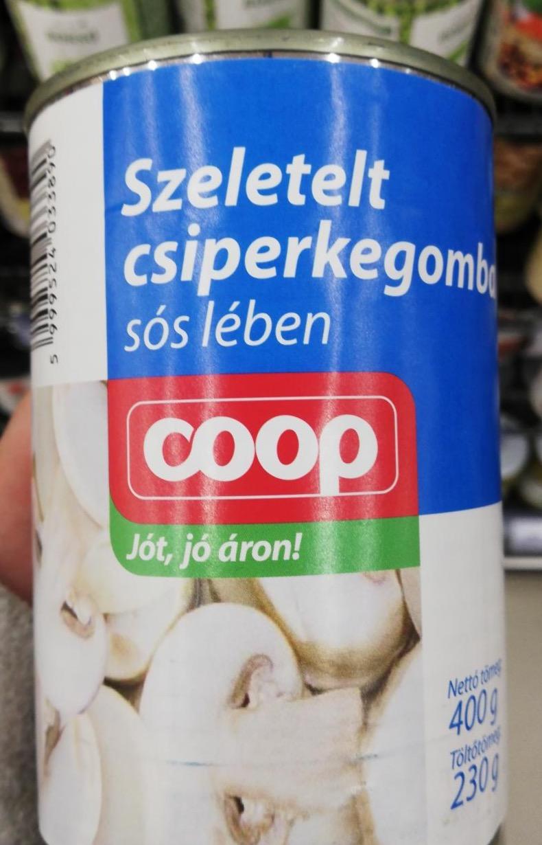 Képek - Szeletelt csiperkegomba sós lében Coop