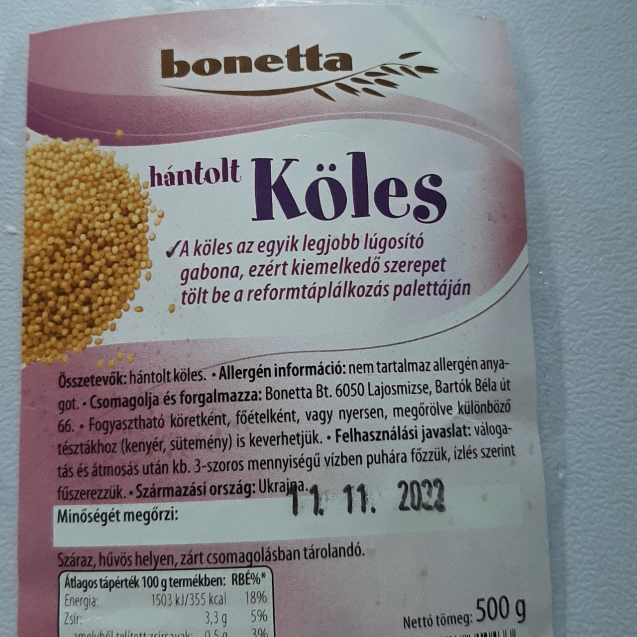 Képek - Hántolt Köles Bonetta