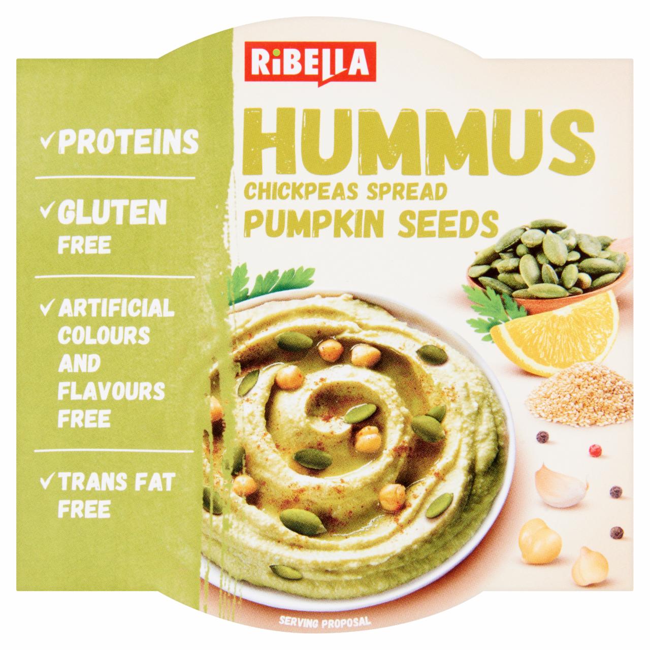 Képek - RiBella Hummus csicseriborsó krém tökmaggal 200 g
