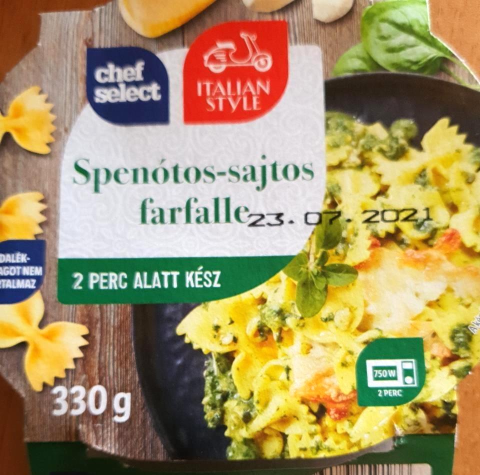 Képek - Spenótos-sajtos farfalle Chef select