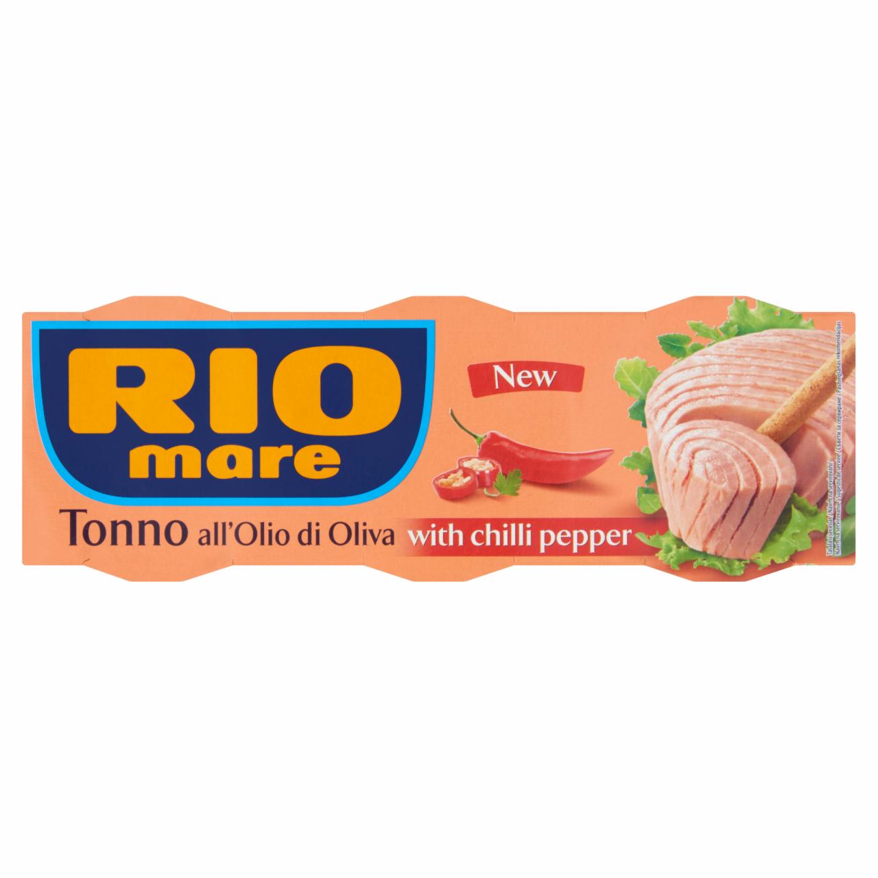 Képek - Rio Mare tonhaldarab olívaolajban olasz chili paprikával 3 x 80 g