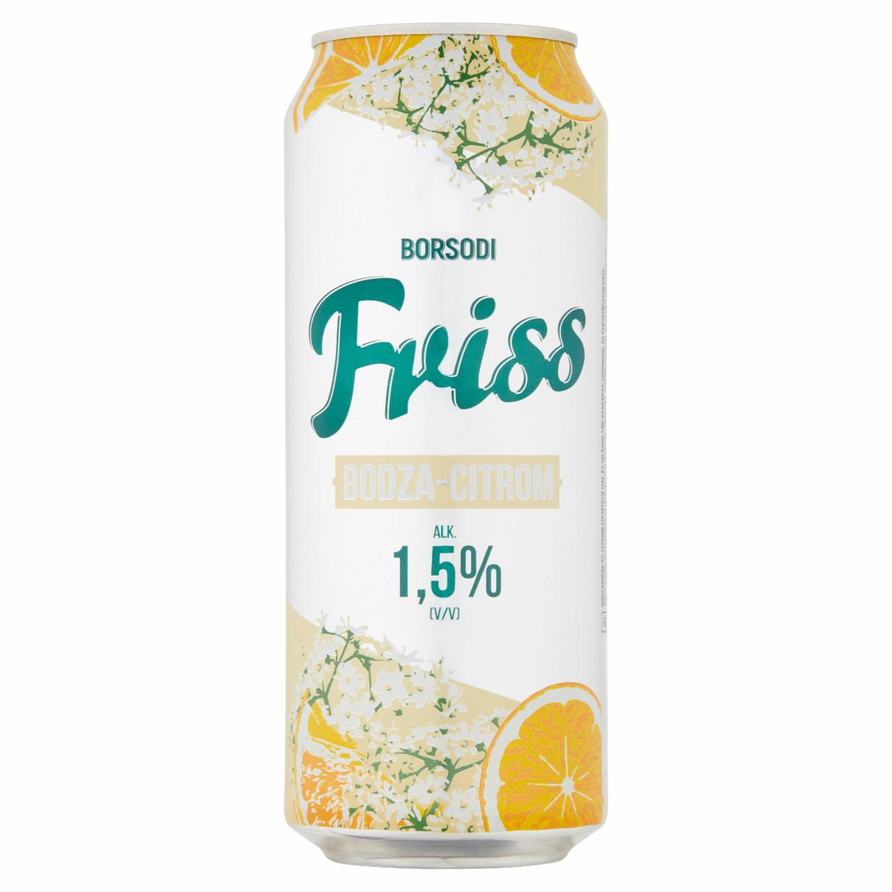 Képek - Borsodi Friss bodzavirág és citrom ízesítésű ital és világos sör keveréke 1,5% 0,5 l