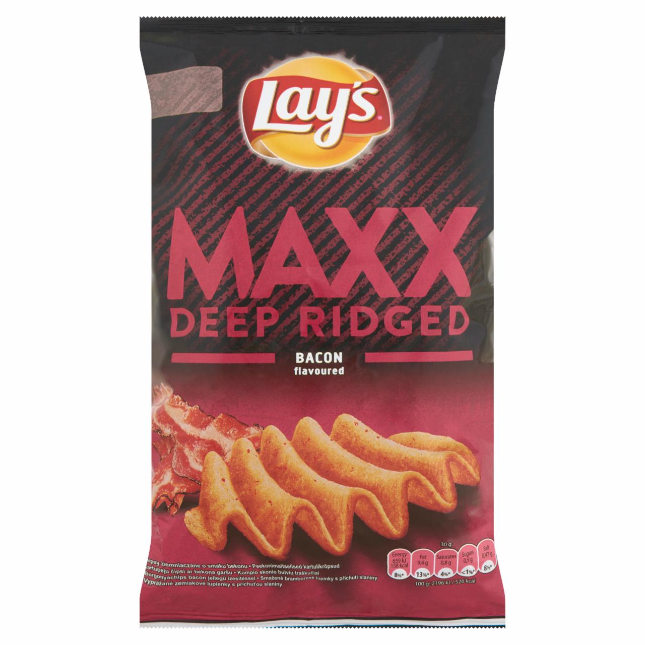 Képek - Lay's Maxx burgonyachips bacon jellegű ízesítéssel 65 g