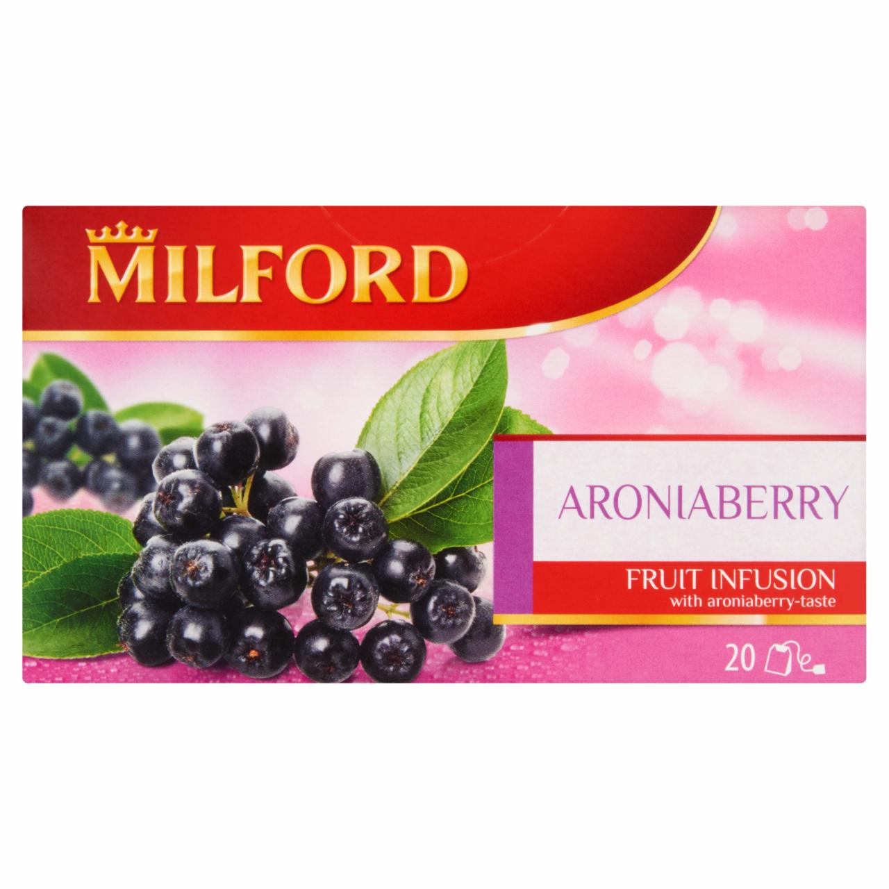 Képek - Milford Fruit Infusion fekete berkenye ízű gyümölcstea 20 filter 50 g