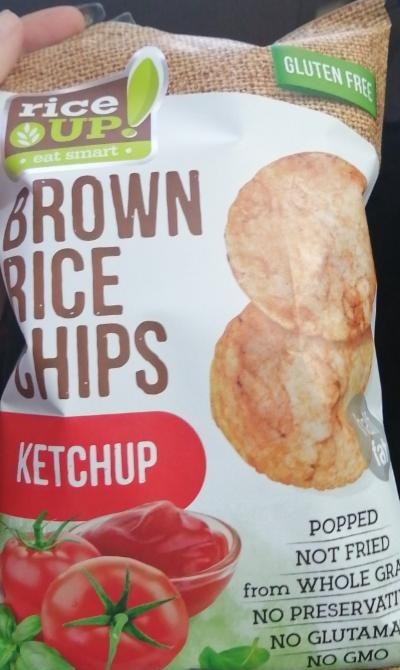 Képek - Eat Smart teljes kiőrlésű barna rizs chips ketchup ízesítéssel RiceUp!