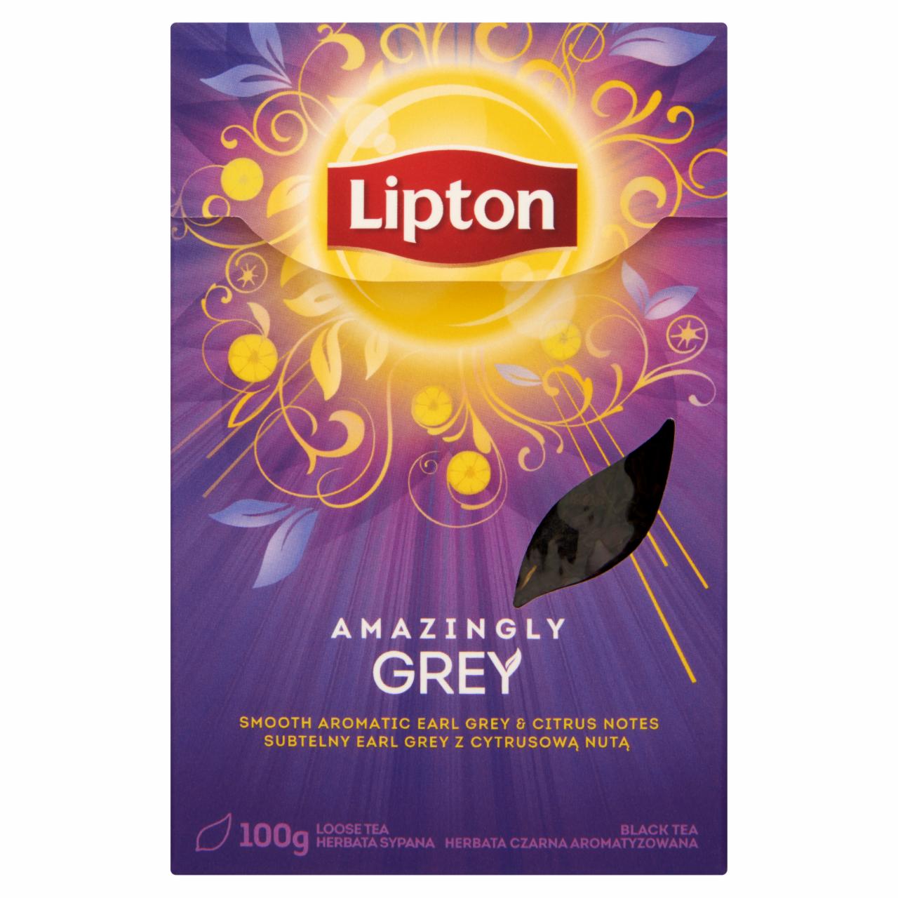 Képek - Lipton Amazingly Grey bergamott és körömvirág ízesítésű szálas fekete tea 100 g