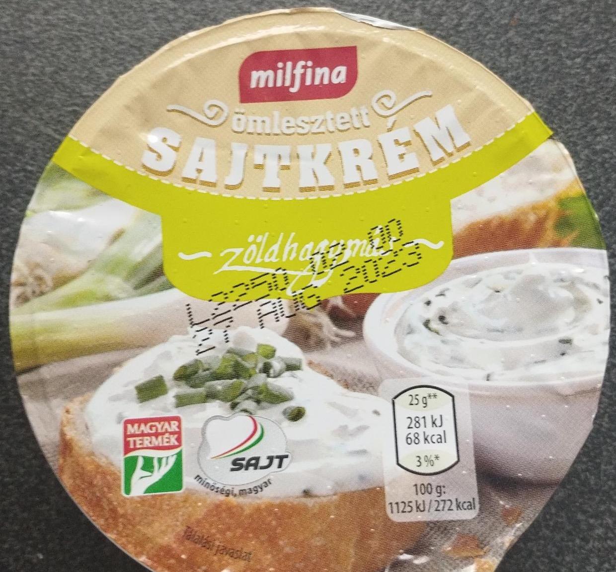 Képek - Ömlesztett sajtkrém zöldhagymás Milfina