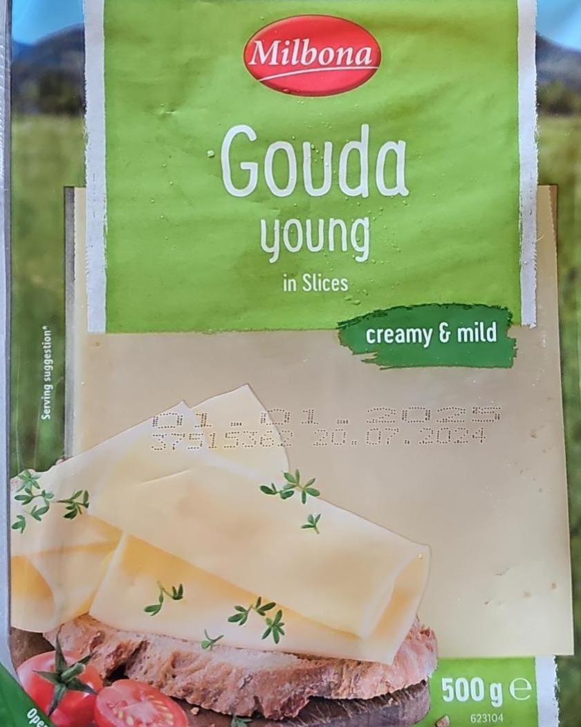 Képek - Gouda young in slices Milbona