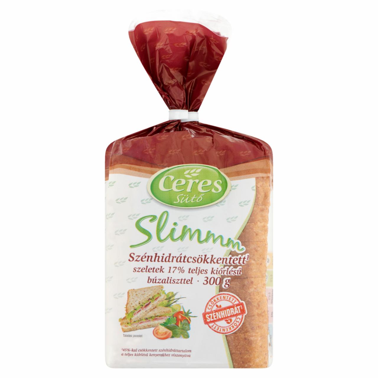 Képek - Ceres Slimmm szénhidrátcsökkentett toast teljes kiőrlésű búzaliszttel 300 g