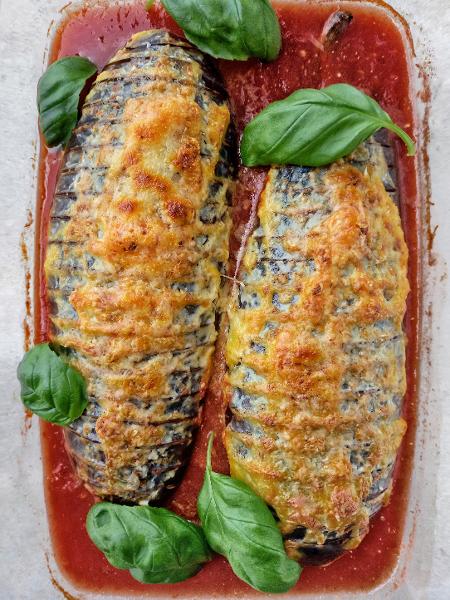 Hasselback padlizsán